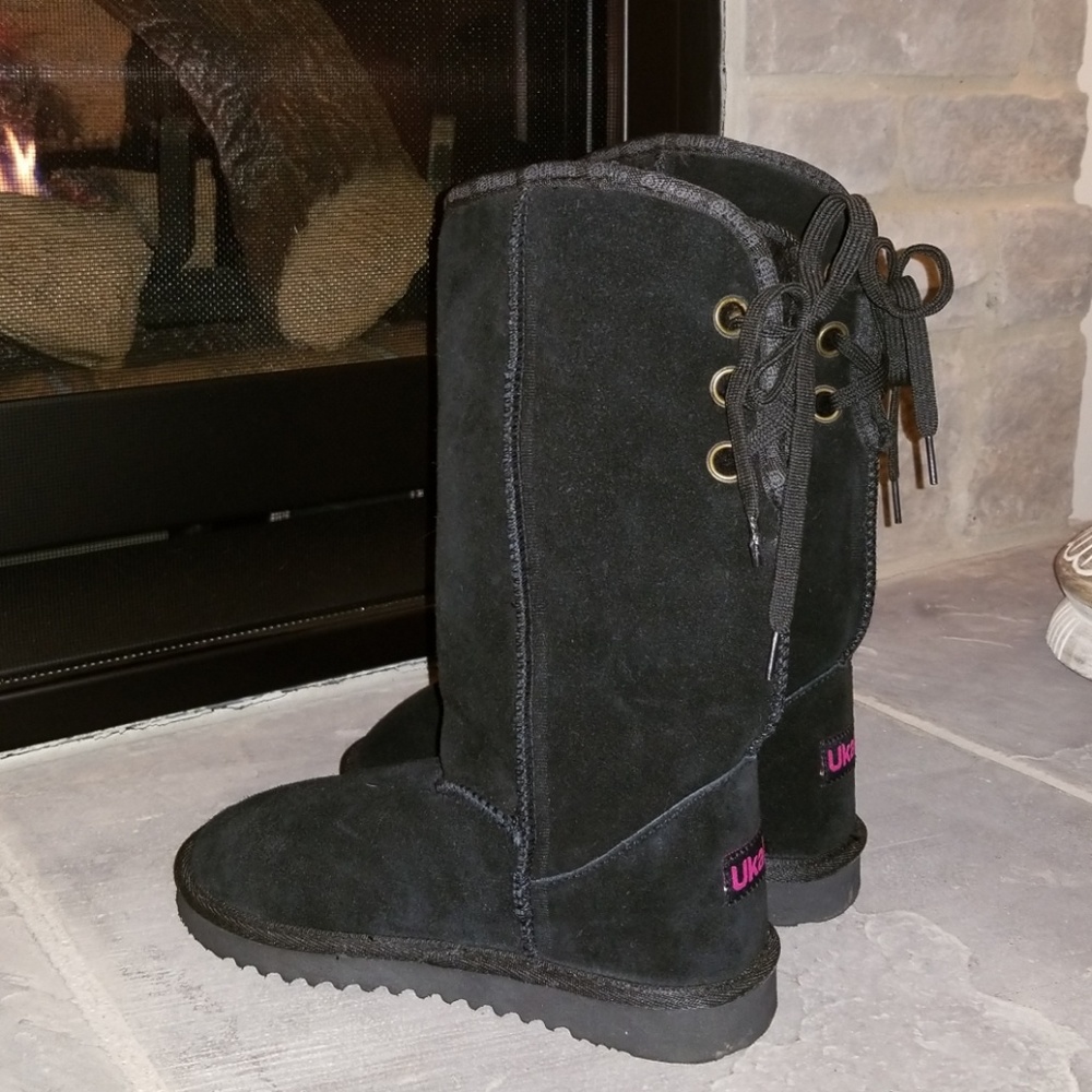 Tall Ukala Black Boots - Worn Once